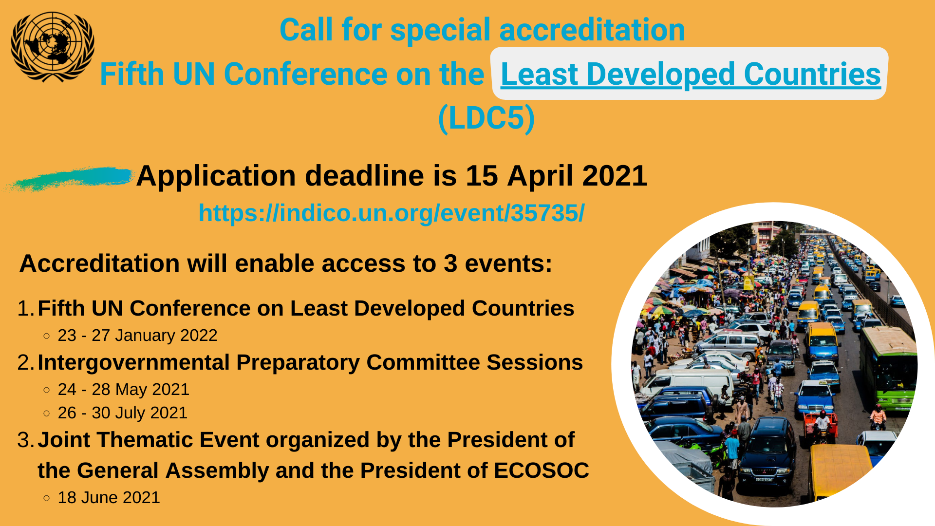 Call for Special accreditation for the Fifth UN Conference on the Least